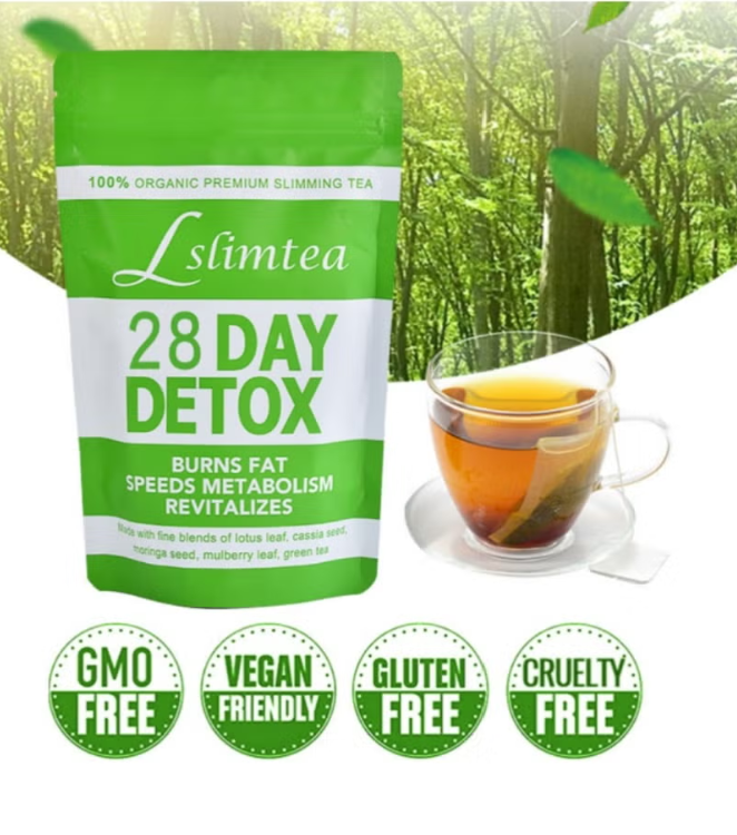 28-Day Organic Weight Loss Tea: Promotes Fat Digestion and Absorption, Aids Bowel Movement, Supports Stomach Health, Helps Digestion, Reduces Accumulation of Abdominal Fat